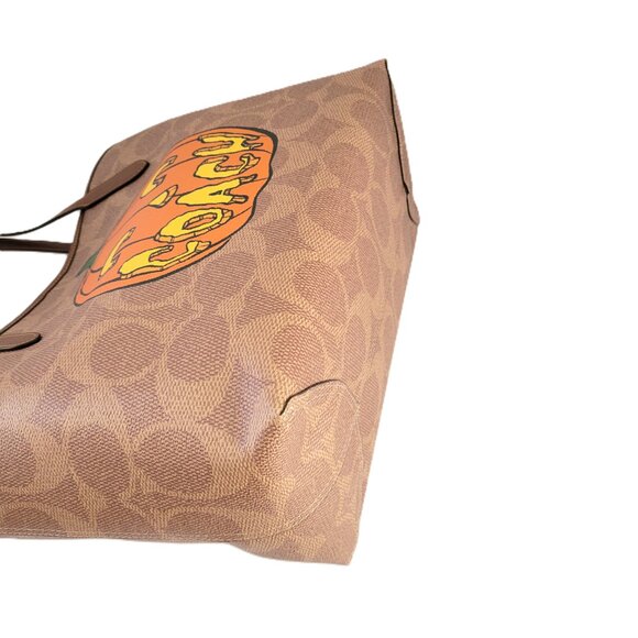 Coach CCE70 Pumpkin Motif City Tote Shopper Handbag Tan Multi Halloween 2025 - Picture 6 of 7